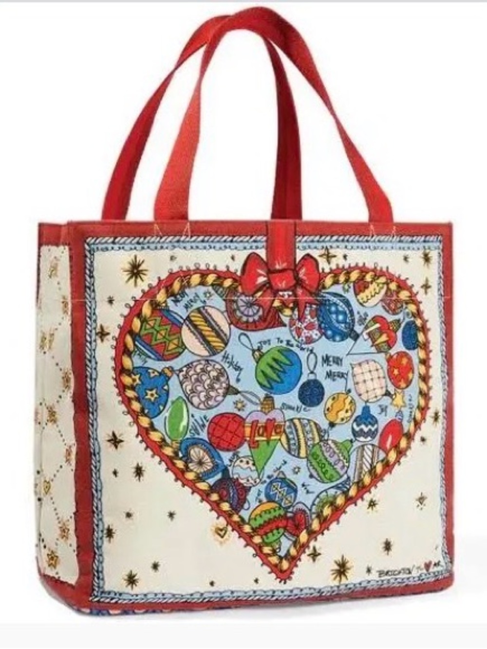 Brighton Red-Handled Heart Ornament Tote